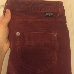 Patagonia slim cords: rust, size 28